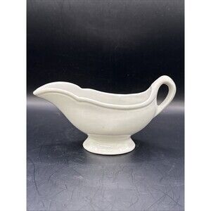 Small white gravy boat 6”